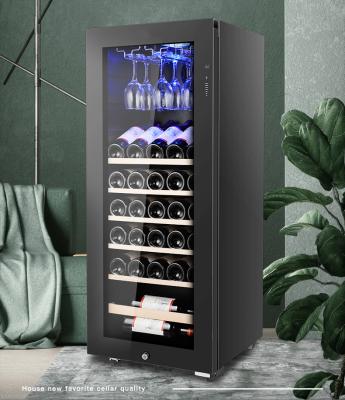 China Hotel 100 Bottle Wine Cooler Constant Temperature Wine Cooler Household Ice Bar Air Cooled for sale