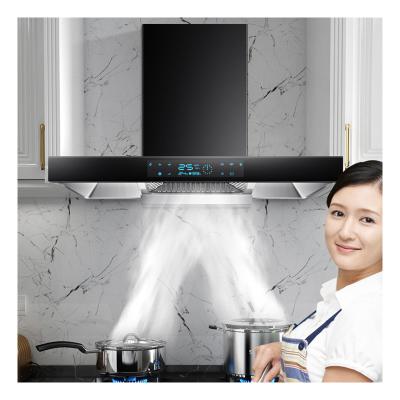 China Hotel chain hood upper range hood power frequency conversion household t-type Chinese kitchen for sale