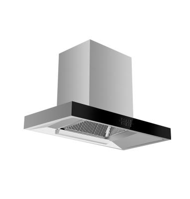 China New Suction Hotel Home Large Suction Kitchen Side Range Hood European Style Automatic Cleaning Hood for sale