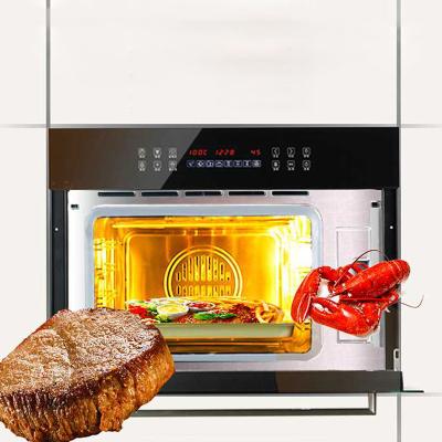 China Commercial Baking and Steaming Oven Built-in Machine Household Recessed 35L Built-in Ultrathin Smart Pizza Oven for sale