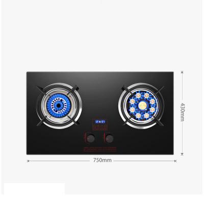 China Commercial Gas Double Stove Recessed Gas Stove Natural Household Desktop LPG Gas Stove for sale