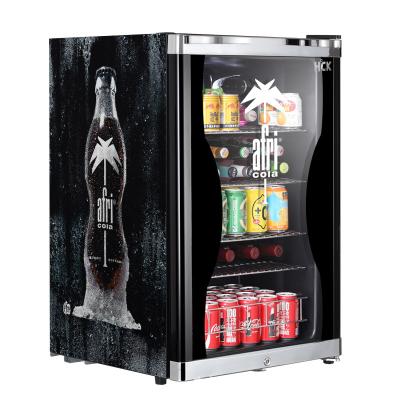 China COMPRESSOR Berry Tea Fridge Small Fridge Single Door Glass Display Cabinet Refrigerator for sale