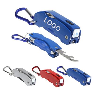 China Metal Logo Printed Custom Mini Multi Functional 4 in 1 Key Chain Tool Stainless Lolding Pencil for sale