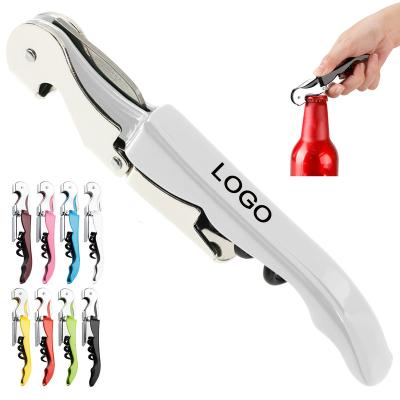 China Dish Promotional Bottle Opener Customize Logo Metal Stainless Steel Portable Kitchen and Bar Tools Wine Bottle Opener Corkscrew for sale