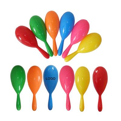 China Various Printed Logo Style Custom Colorful Plastic Percussion Instrument Baby Plastic Maracas For Kids Early Education Toy for sale