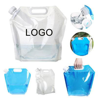 China 5L Beer Beverage Storage Container Water Carrier Tank Spout Custom Folding Plastic Bag For Camping Hiking Emergency for sale