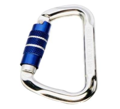 China Aluminum Screw Door Self Locking Aluminum Carabiner Heavy Duty Climbing Carabiner for sale