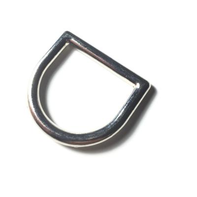 China Sustainable Simple D Shape Handbag Accessories Stainless Steel Bag Buckle for sale