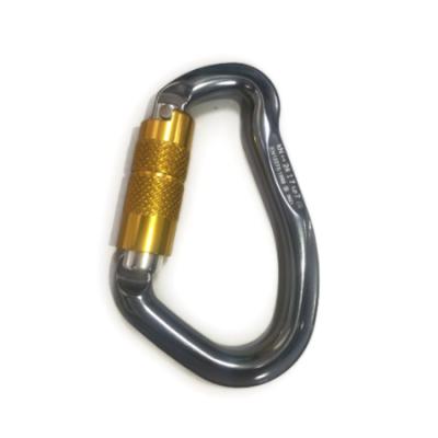 China Key Chain Design Pear Shaped Metal Forged Rescue Carabiner For Protection for sale