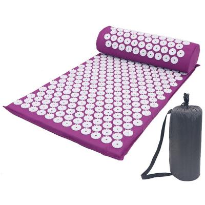 China Custom Logo Comfortable Massage Cushion Acupuncture Mat Relieve Stress Back Body Pain Spike Acupressure Massager Mat for sale