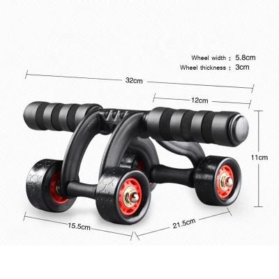 China Durable 4 Wheels Exercise Roller Wheel Ab Roller Wheel Home Gym Equipment For Men Women Abdominal Roller for sale