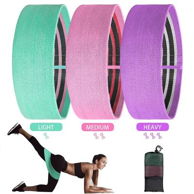 China Durable Fabric Resistance Bands Set Wide Booty Non-Slip Bands For Women And Men for sale