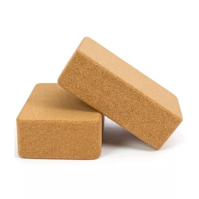 China Durable high density natural Cork Yoga Blocks for yoga exercise o improve strength, flexibility and balance yoga block cork for sale