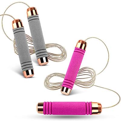 China Durable Weighted Jump Rope for Handle, Adjustable TPU Wire Rope with Supporting Foam Comfortable Handle Jump Rope for Fitness for sale