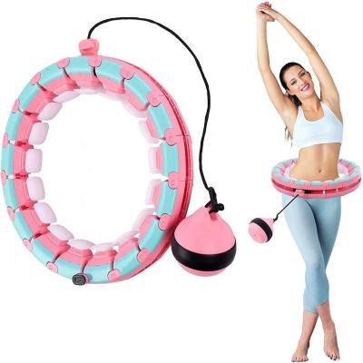 China Detachable Burning Fit Polynesian Dance Ring Hoop Fitness Circle Weight Loss Training Gym Sport Circles Durable Waist Adjustable Abdominal Slim Exerciser for sale