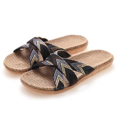 China Fashion Trend Best Selling Light Cross Slippers China Wholesale Women's Canvas Slippers for sale