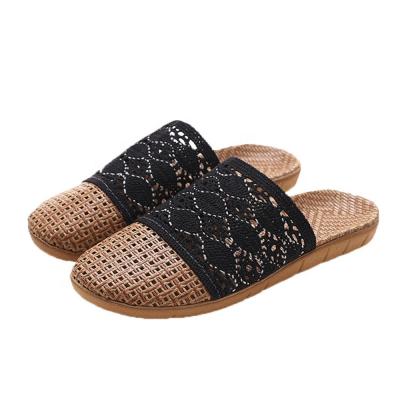 China Four seasons cotton fashion trend wholesale canvas slippers indoor household and household canvas sandals and slippers for sale