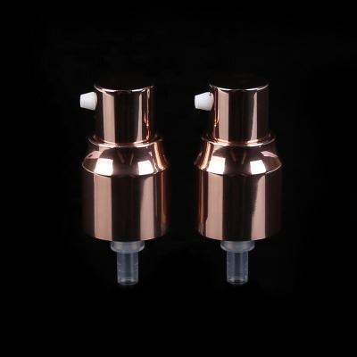 China Non Spill Customized Aluminum Cream Pump 18//410,20/410 Treatment Lotion Pump for sale