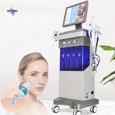 China Dye Removal Goodway Hydra Facial Skin Massager 12 in 1 Diamond Dermabrasion Cleansing Skin Face Machine Water Oxygen Machine for sale