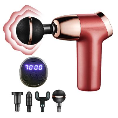 China Electric Thruster Mini Muscle Massager Portable Powerful Body Tissue Fascia Gun 2021 Handheld Deep Percussion Muscle for sale