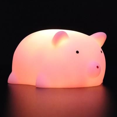 China Children Room Creative Chinese Factory Ningbo Pig Pink Sleep Led Night Light for sale