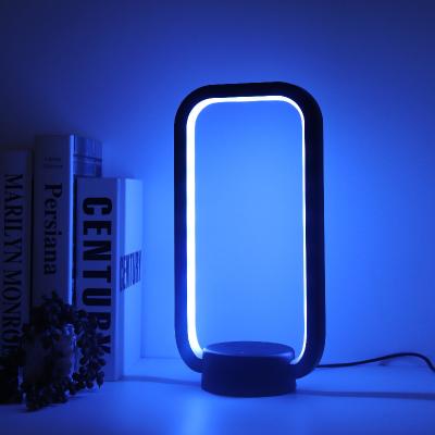 China Mobile phone hot sale! New design! LED Table Lamp With Wireless Charger RGB Remote Control Phone Wireless Charger for sale