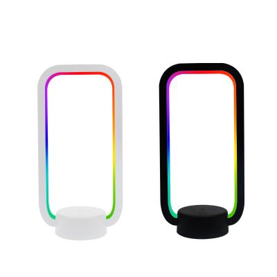 China Modern Multi-Function LED Lamp With Phone Charger RGB Charging Wireless Smart Wireless Desk Lamp for sale