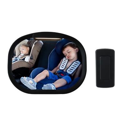 China LED Lighting Square LED LIGHT Net Safety Baby Rear View Light Up Rear Seat Mirror For Car for sale