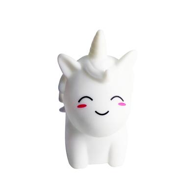 China NEW HOT DESIGN PVC unicorn shape battery power baby night light for kids for sale