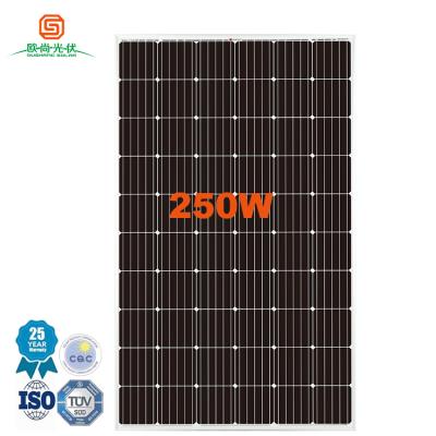 China OUSHANG Aluminum Alloy Factory New Product Anodized Solar Panel 250W Mono 260W Mono 270W Mono for sale