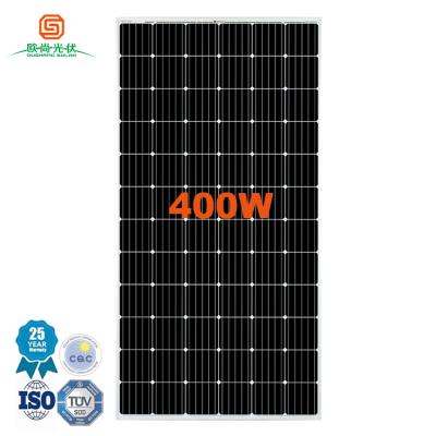 China Aluminum Alloy China Factory Delivery 390W 400W 410W Mono Anodized Half Cell Outdoor Solar Panels for sale