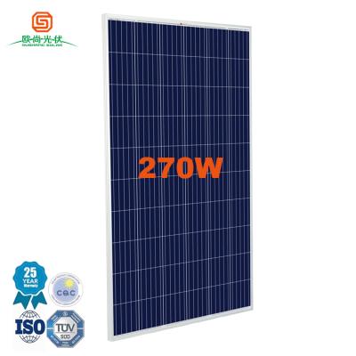 China Commercial made in china solar energy product 270 watt polycrystalline solar panel with newest technology for sale