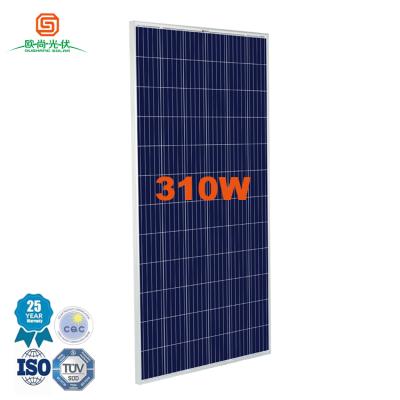 China OUSHANG commercial SOLAR factory direct sale 25 years warranty 310 watt poly solares de placas solar panel for sale