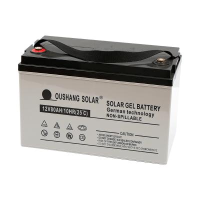 China Solar Home Appliances High Quality Gel OH Battery 12V 24AH 38AH 50AH 80AH 90AH 100AH ​​200 Solar Battery for sale