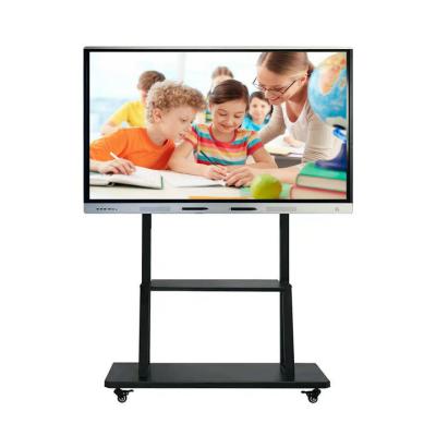 China 4K Interactive Display Panel Touch Screen School Teacher Interactive Whiteboard Mobile Stand Smart Interactive Board for sale