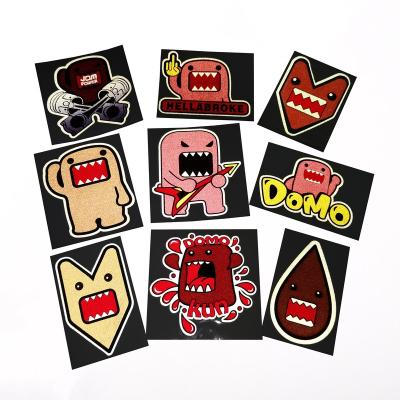 China Wholesale JDM Cute/Cartoon Style Car Window Decorative Sticker DOMO Kun Logo PVC Material Car Stickers for sale