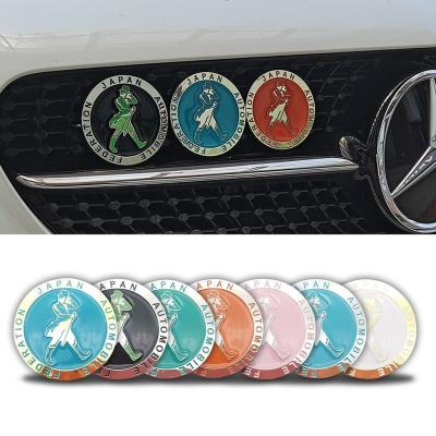 China Car Front Grille Emblem JAF Front Grill Badge Metal Zinc Alloy Japan Automobile Federation Style Bling Bling Crystal Wholesale JDM for sale