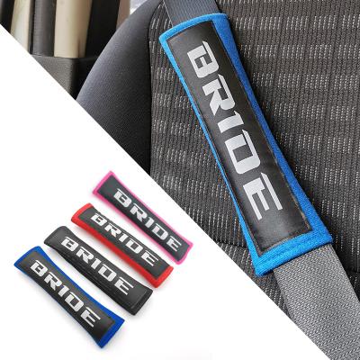 China Sports Wholesale Universal Bride Racing JDM Style Cotton 2PCS/Pair Car Seat Belt Cover For Universal Auto Accessories for sale