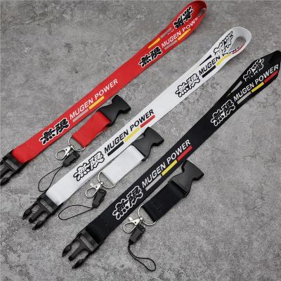 China Fashiontable 3 Colors JDM Car Lanyard Neck Straps Key Cell Phone ID Card Arming Cord Style For MUGEN Civic CRV Fit Fit Key Chain Accessories for sale