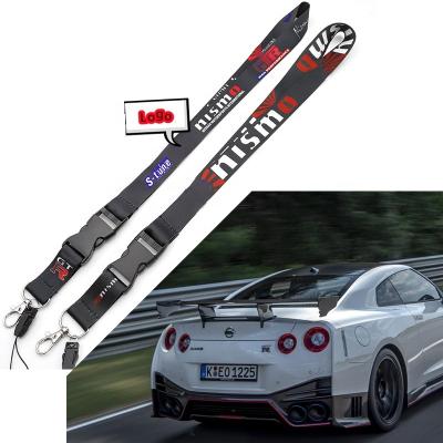 China Fashiontable JDM Style Creative Neck Straps Lanyard For Nismo Logo Auto Keychain Car Keychain Arming Rope Cell Phone Work ID Card for sale