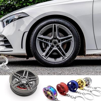 China Modern Colorful Key Ring Auto Turbo Hub Keychain 35mm Car Turbo Hub Keychain Metal Keychain Hub Brake Disc Brake Disc for sale