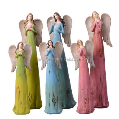 China China Spring Blessings Resin Angel Wings Sitting Craft for sale