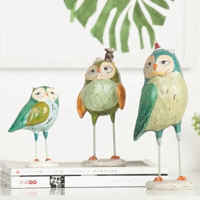 China Cute China Resin Bird Figurines For Home Decoration for sale