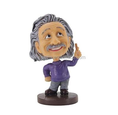 China China Hot Selling Custom Made 5.2 Inch Height Resin Einstein Bobblehead Doll for sale