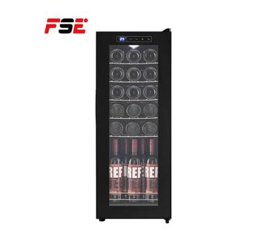 China 66L Car Glass Door Fridge Single Zone Wine Cabinet Refrigerated Fridge For Beverage for sale