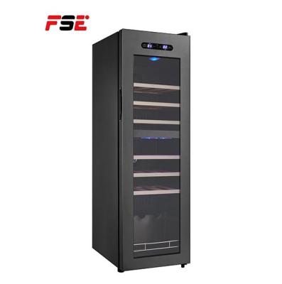 China FSE Double Zone Compressor Double Zone 80L 28 Bottle Wine Cooler for sale