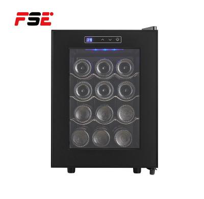 China Hotel 33 Liter Door Hotel Refrigerator Household Wine Cabinet Small Mini Bar Fridge Portable Beverage Glass Cooler for sale