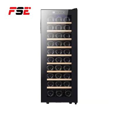 China Hotel Wine Cooler 76L 30 Bottle Electric Freestanding Wine Fridge Refrigerator For Hotel Home Bar for sale