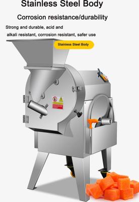 China Multifunctional Electric Slicer Shredder Snack Factory Fruit and Vegetable Dicing Machine For Salad Making for sale