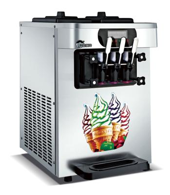 China Chinese Automatic Snacks Factory Serving Ice Cream Machine Three Flavors Soft Ice Cream For Dessert for sale